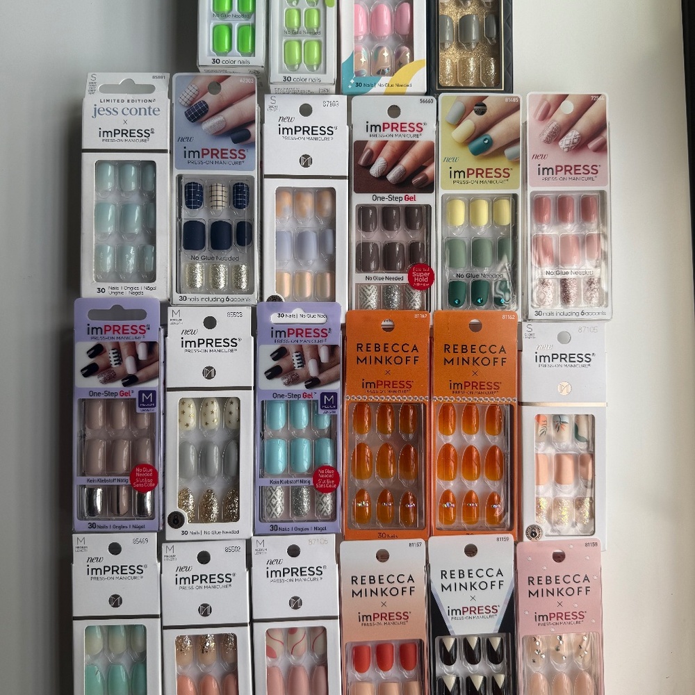 ✨ 22 Sets ImPRESS Press-On Nails Bundle – New in Box! ✨